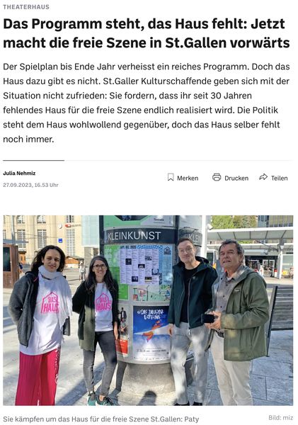 Das Programm steht, das Haus fehlt