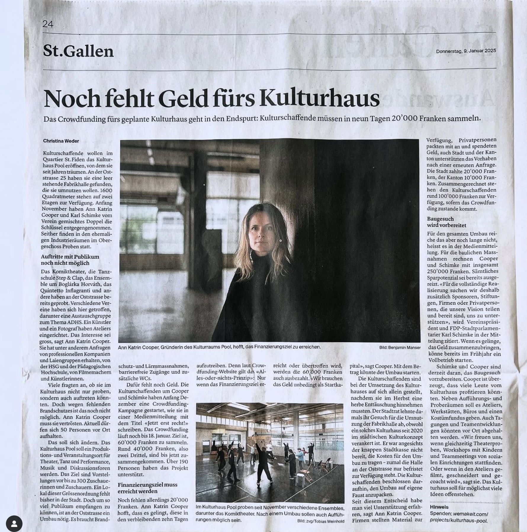 Noch fehlt Geld fürs Kulturhaus